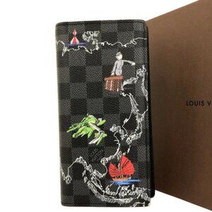 Louis Vuitton Damier Graphite Illustre Porte feiulle Brazza Long Wallet/2BG4739